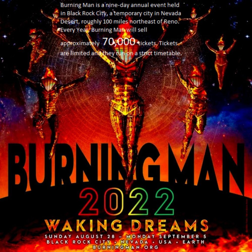 2022 🔥Burning Man Sun, Aug 28, 2022 – Mon, Sep 5, 2022  🏴 Black Rock Desert
